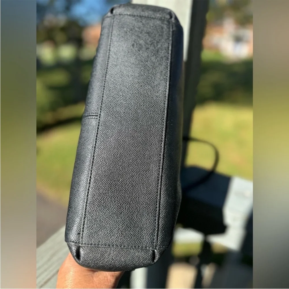 Coach Black Leather Christie Carryall Bag EUC - Picture 8 of 12